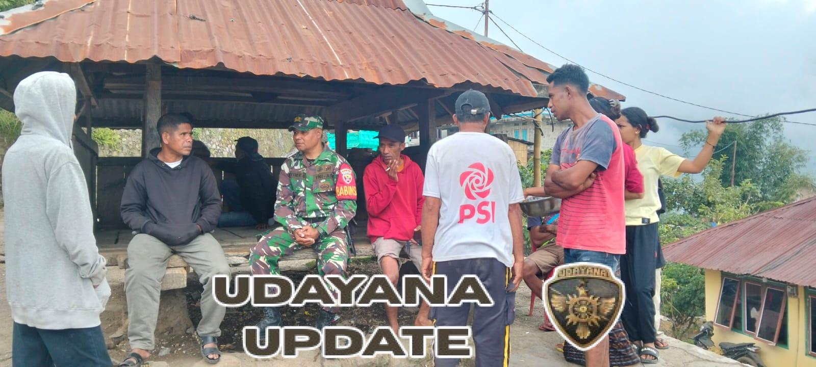 Babinsa Koramil 1602-01/Ende Gelar Pamwil dan Komsos di Desa Kurulimbu