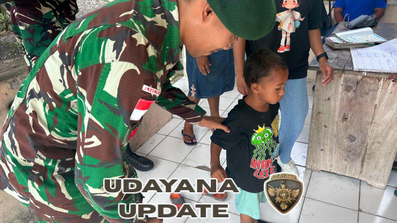 Satgas Pamtas Armed 12 Berikan Layanan Kesehatan untuk 60 Balita di Perbatasan Malaka