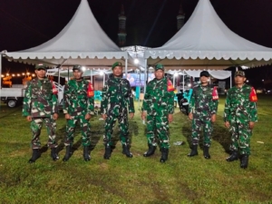 Koramil 1628-01/Taliwang Amankan Pelaksanaan Malam Budaya dan Lomba Solawatan dalam Rangka HUT ke-22 Kabupaten Sumbawa Barat”