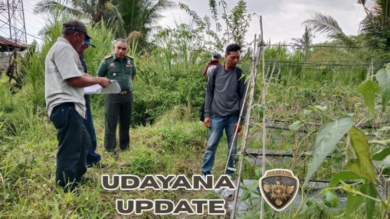 Danramil Banjarangkan Turun Langsung Tinjau Lahan Rencana Pengajuan Pembangunan KDKMP Desa Tusan