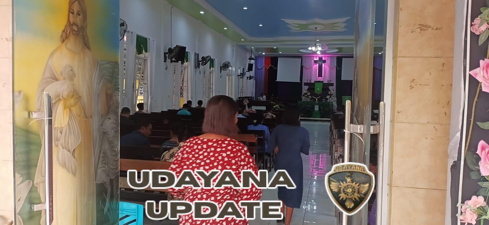 Wujud Kepedulian TNI, Babinsa Ba’a Pantau Pelaksanaan Ibadat di Gereja Efata Lekioen