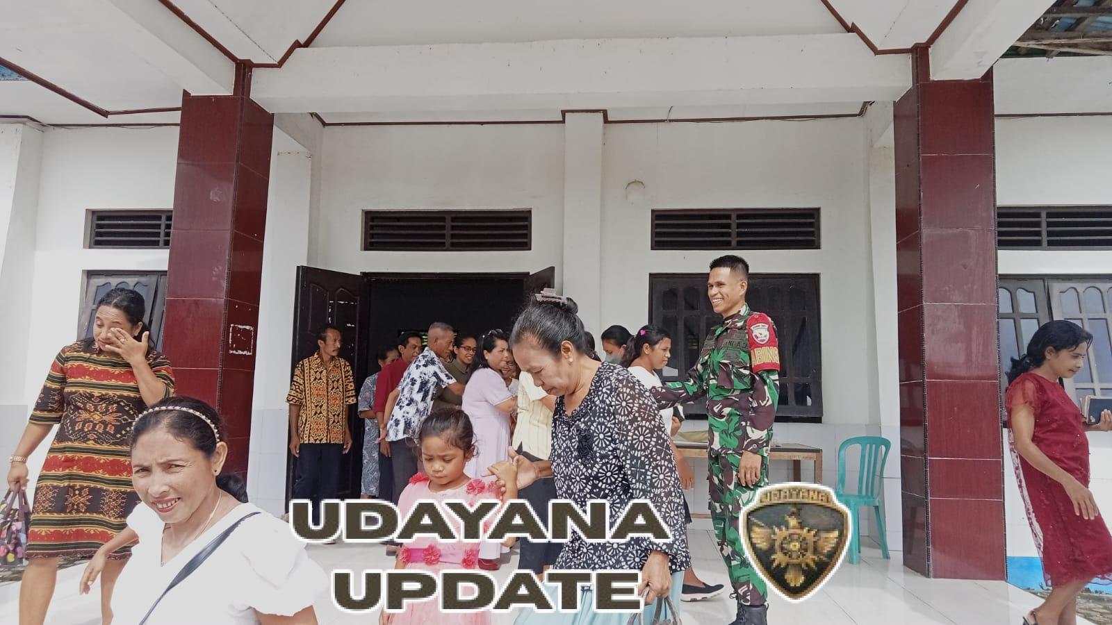 Piket Koramil 1627-03/BTT Amankan Jalannya Ibadah di Gereja GMIT Talitakumi Nggauk