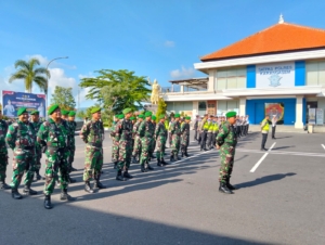 Puluhan Prajurit Kodim 1623/Karangasem ikuti apel gelar pasukan operasi zebra Agung 2025