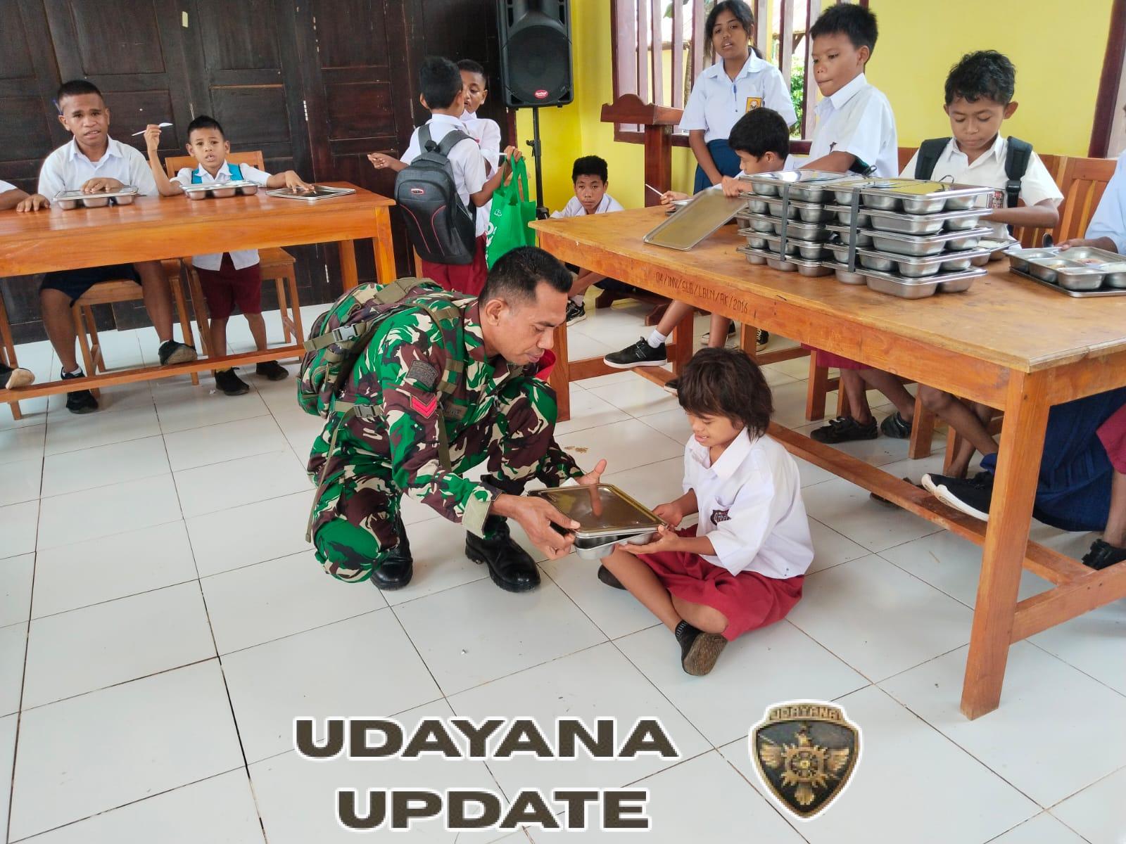 Dukung Kesehatan Pelajar, Kodim 1627/RN Dampingi Penyaluran Menu MBG ke Seluruh Satuan Pendidikan