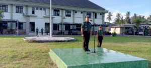 Kodim 1628/KSB Gelar Upacara Pengibaran Bendera 17 November, Kasdim Mayor Cba Agus S.H. Pimpin Jalannya Upacara