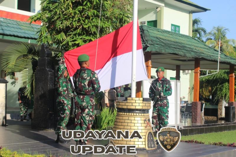 Kodim 1616/Gianyar Matangkan Jiwa Keprajuritan Lewat Upacara 17-An Bersama Yonzipur 18/YKR