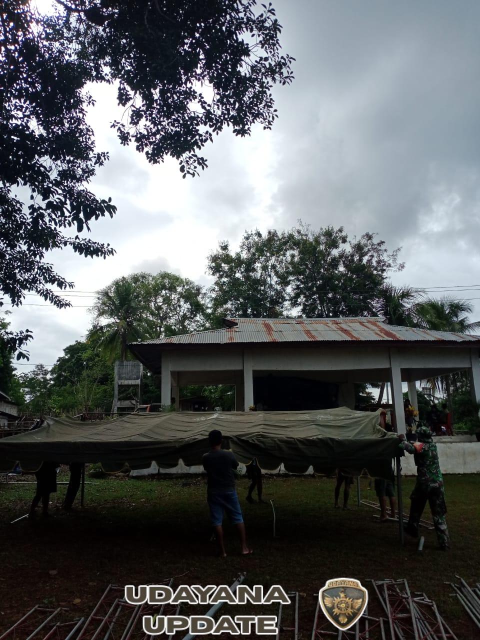 Babinsa Pantai Baru Laksanakan Monitoring dan Persiapan Lapangan Jelang Ibadah Penyegaran Iman