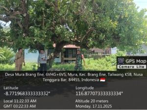 Babinsa Desa Mura Dampingi Pengecekan Lahan untuk Pembangunan KDKMP di Kecamatan Brang Ene