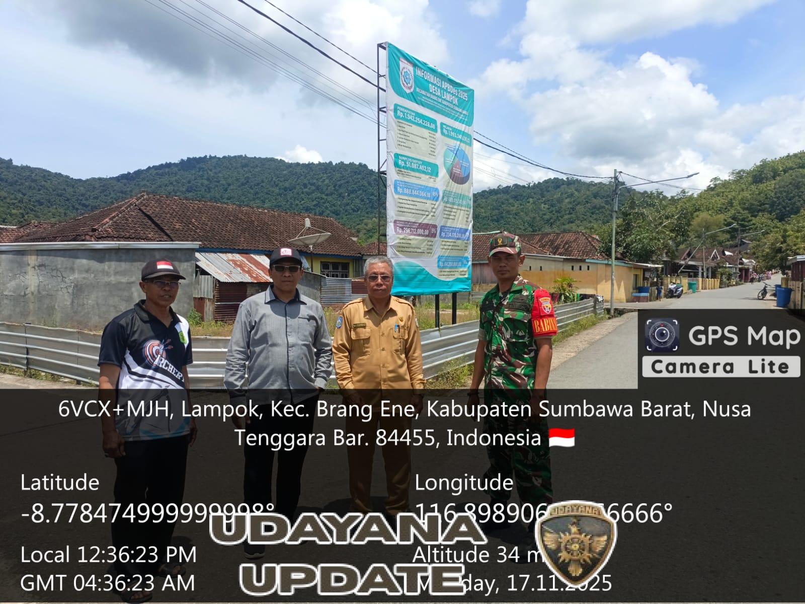 Babinsa Desa Lampok Dampingi Pengecekan Lahan Usulan Pembangunan KDKMP