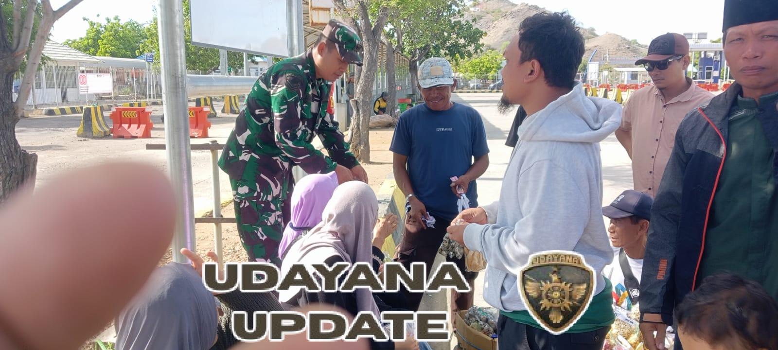 Babinsa Koramil 1628-04/Poto Tano Amankan Pelabuhan Penyeberangan Senayan, Aktivitas Lancar dan Aman