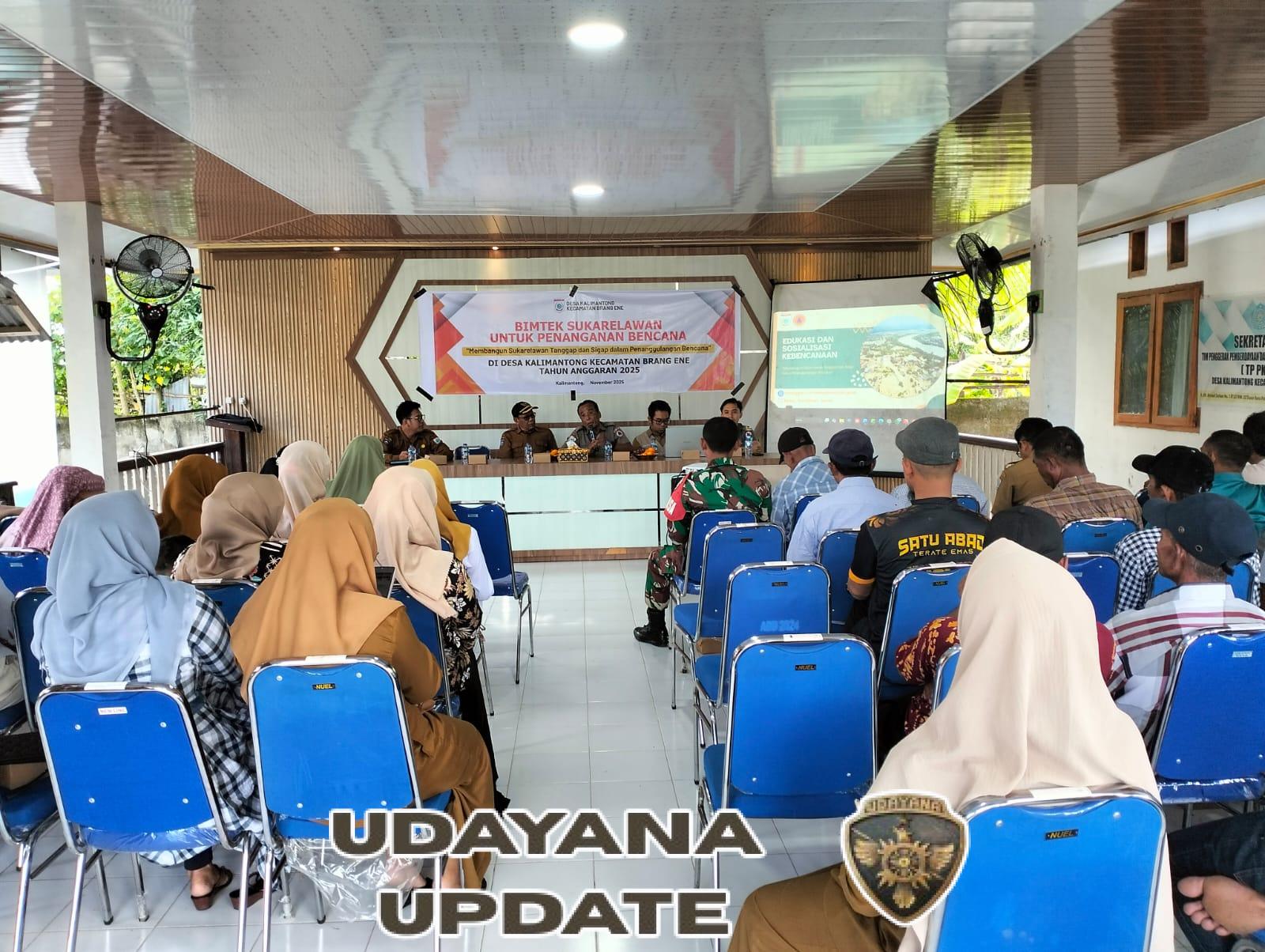 Babinsa Koramil 1628-01/Taliwang Dampingi Bimtek Sukarelawan Penanganan Bencana di Desa Kalimantong