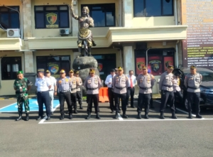 Apel Gelar Pasukan TNI-Polri dalam Operasi Zebra Agung 2025 di Lapangan Polres Badung