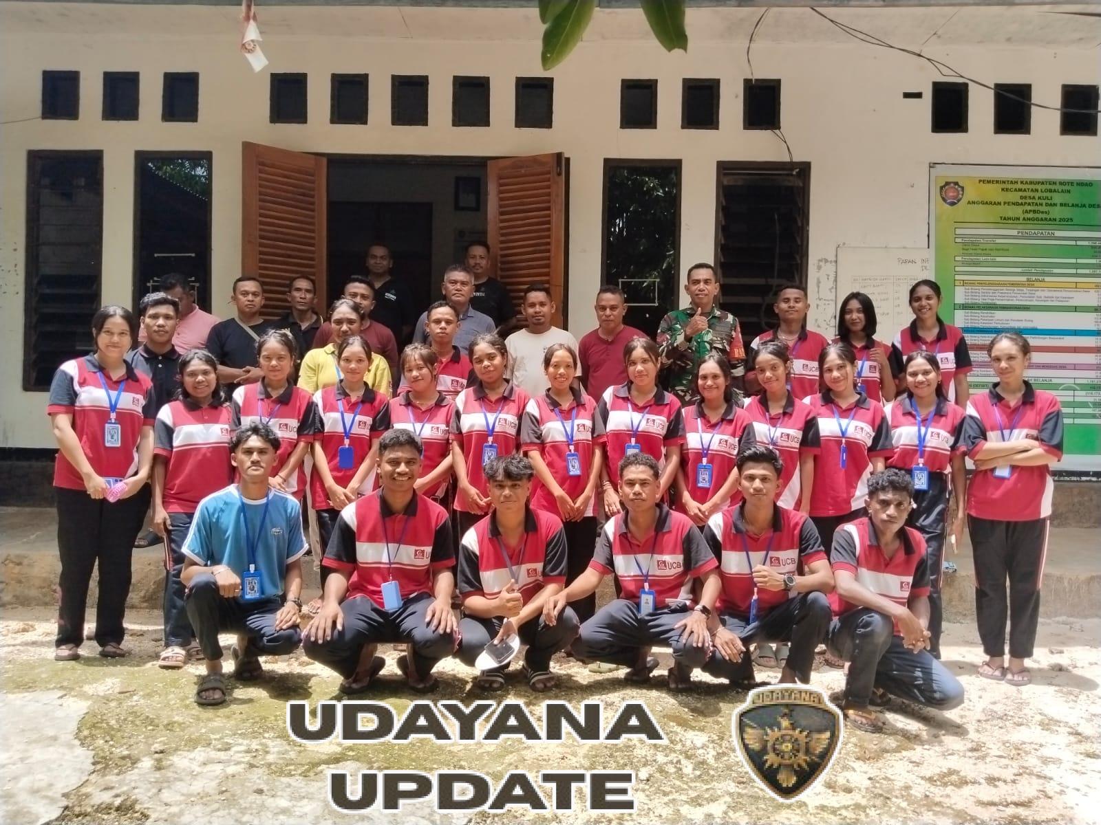 Babinsa Ba’a Hadiri Perkenalan Mahasiswa KKN UCB di Desa Kuli