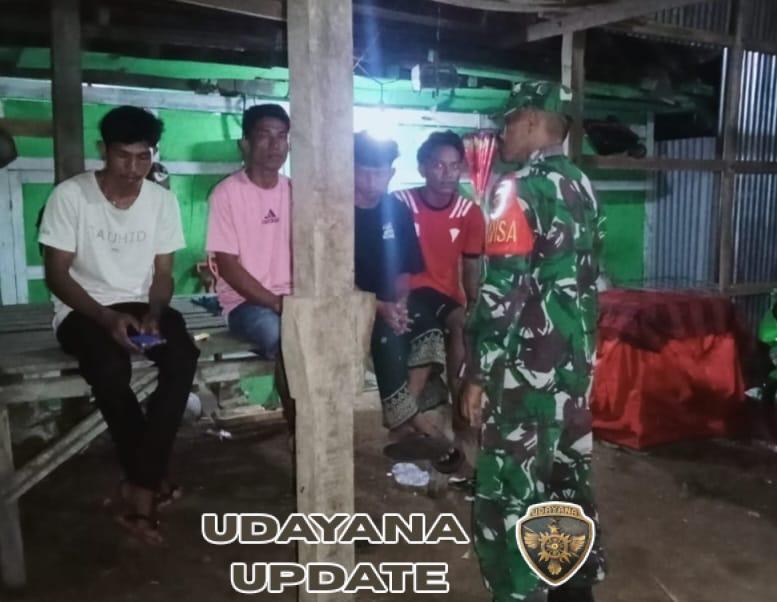 Patroli Ronda Malam Babinsa Koramil 1608-07/Monta Berjalan Aman dan Kondusif