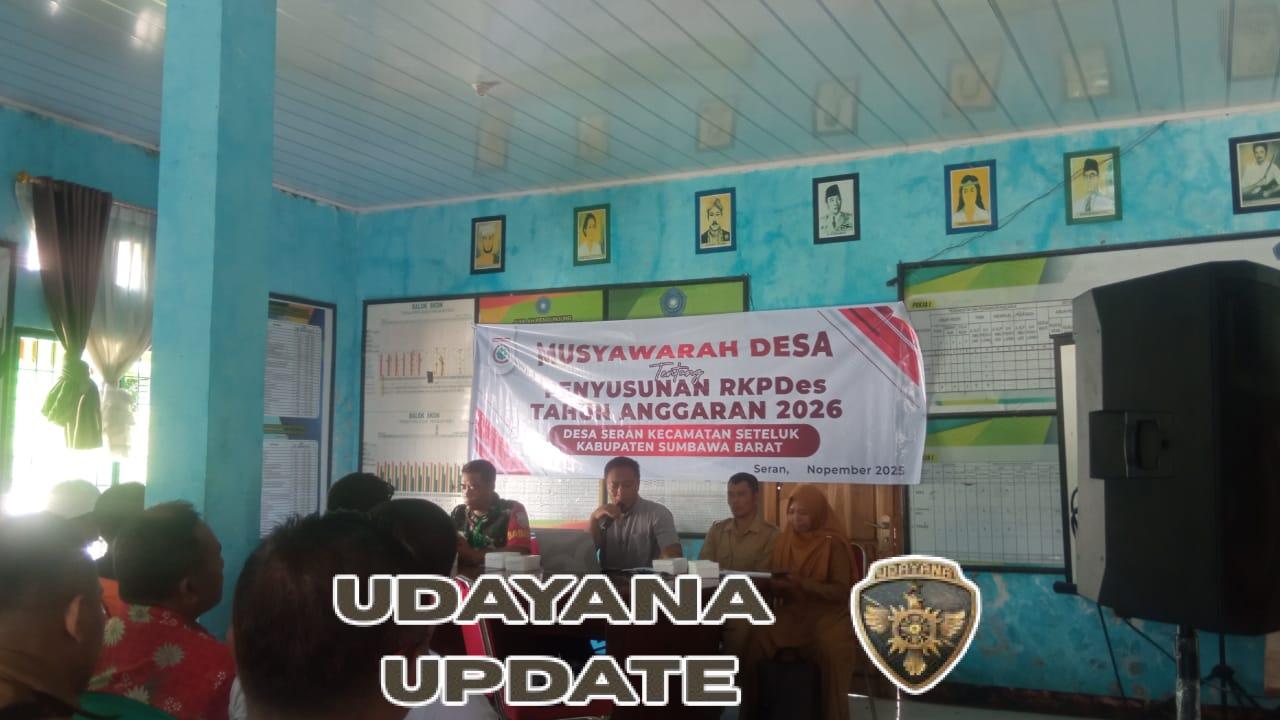 Babinsa Desa Seran Dampingi Sosialisasi Pembahasan APBDes 2025 dan RKP 2026