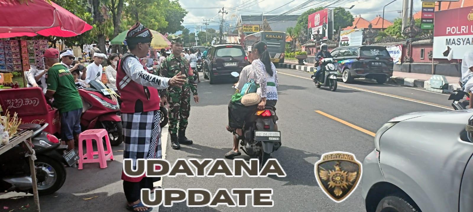 Babinsa Banjar Bali Kawal Galungan di Pura Jagatnatha, Persembahyangan Berlangsung Aman dan Khidmat