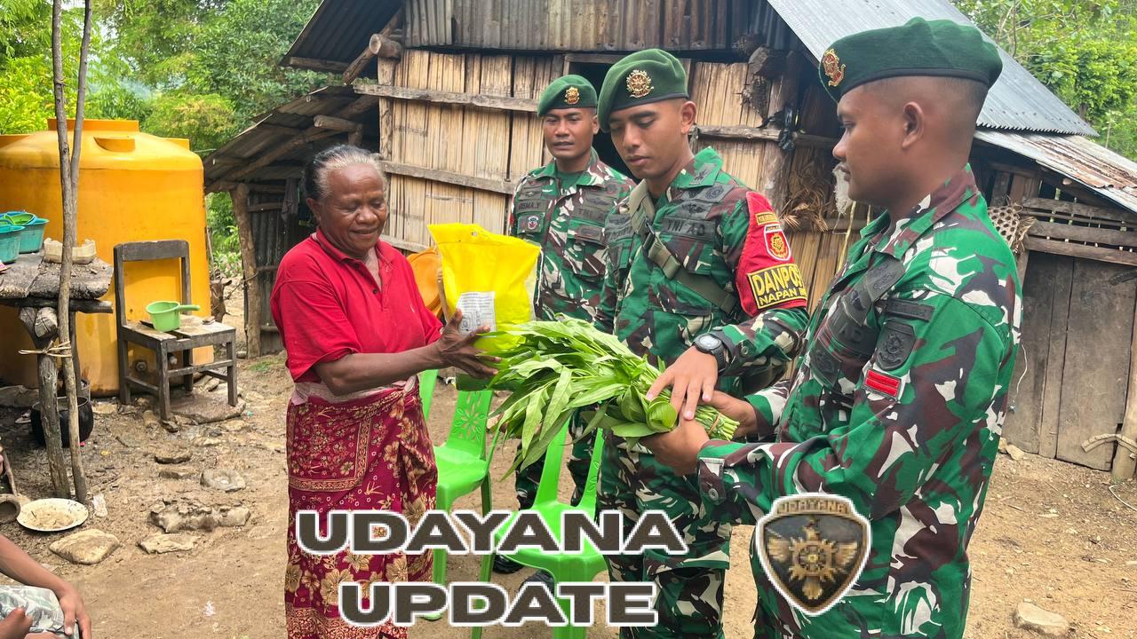 Panen Ketahanan Pangan, Satgas Pamtas Yonarhanud 2 Kostrad Bagikan Sayuran ke Warga Perbatasan