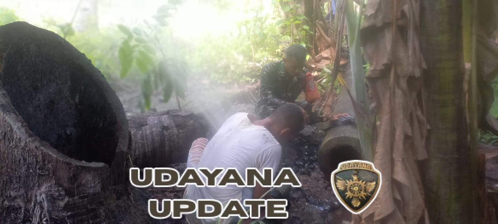 Sinergi Babinsa dan Masyarakat Balauring dalam Perbaikan Pipa Air Bersih