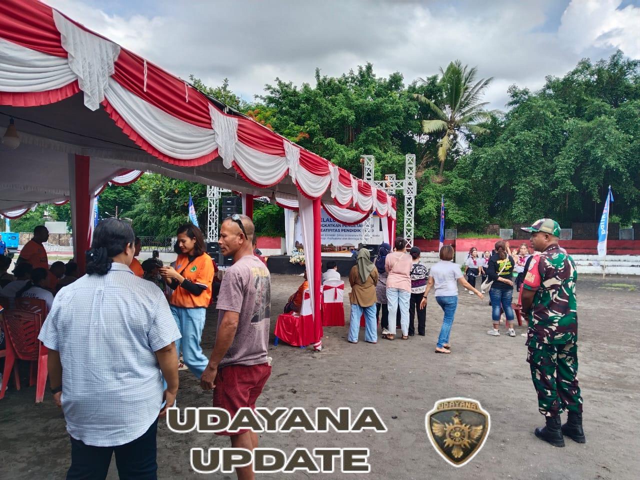 Babinsa Koramil 01 Hadir Kawal Kegiatan Pentas Seni Anak PAUD di Kotaraja Ende
