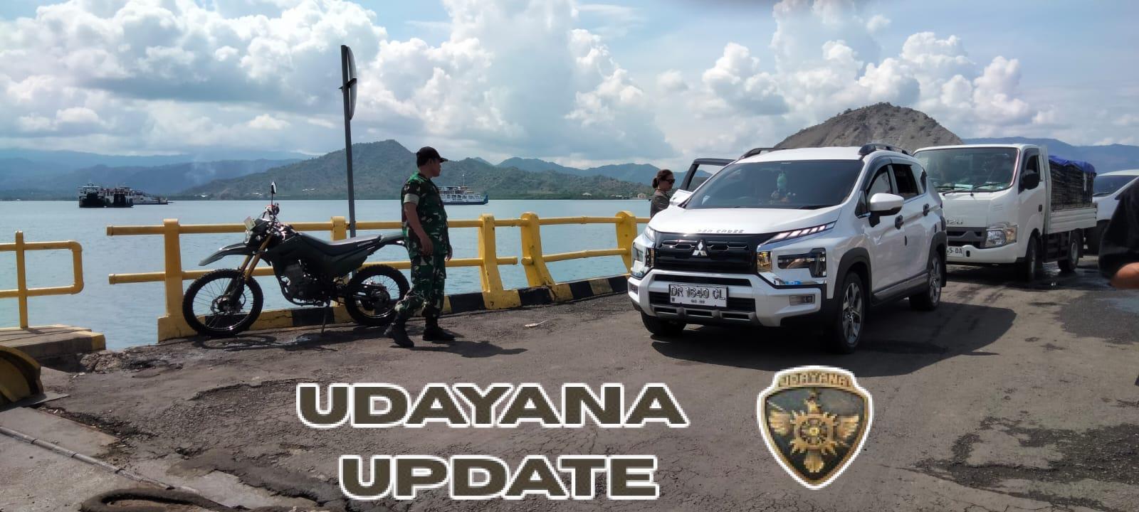 Babinsa Desa Kokarlian Serda Beni Eka S Amankan Aktivitas di Pelabuhan Poto Tano, Situasi Berjalan Kondusif