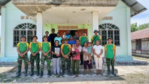 Satgas Pamtas Bantu Gereja GMIT Moria Wemasa, Wujud Nyata Peduli Perbatasan