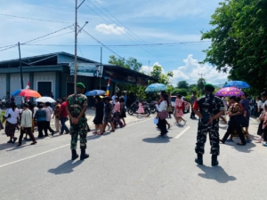 Koramil 05/Aesesa Amankan Perarakan Hari Raya Kristus Raja Semesta Alam