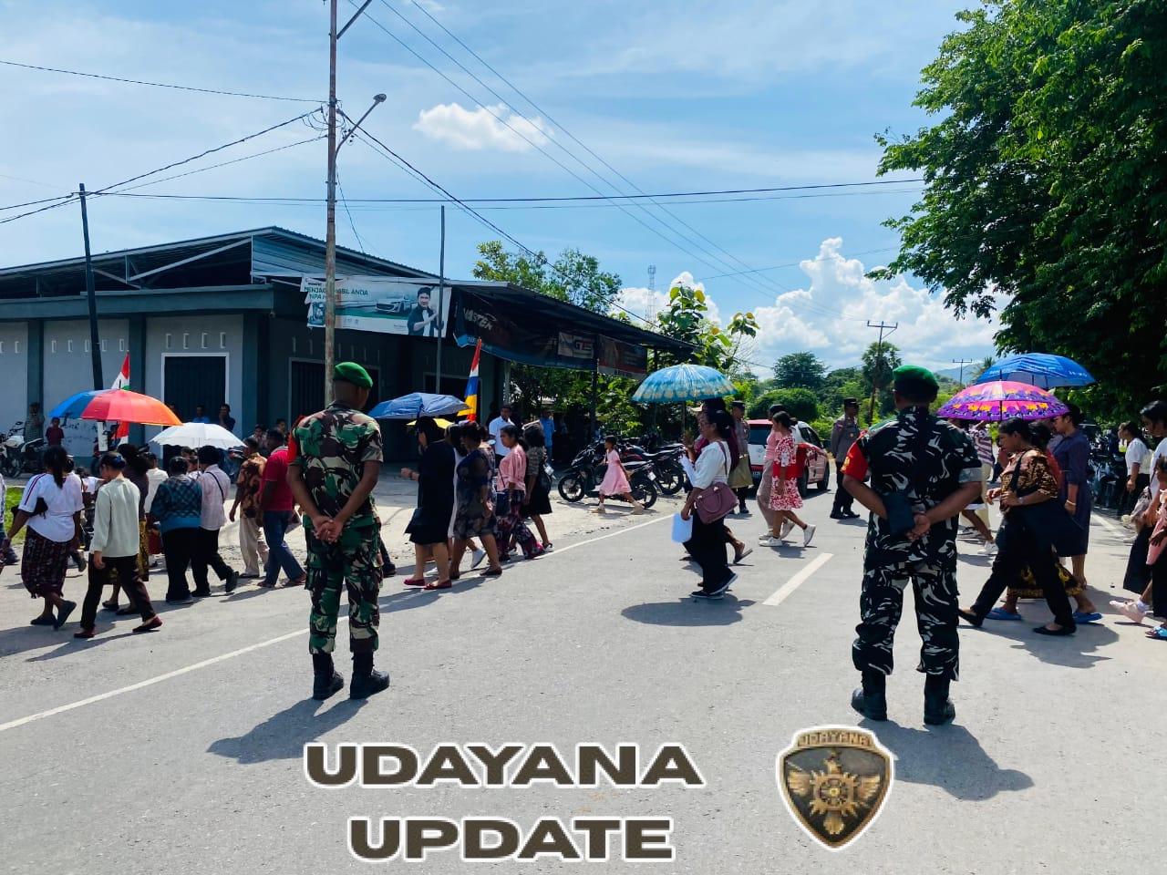 Koramil 05/Aesesa Amankan Perarakan Hari Raya Kristus Raja Semesta Alam