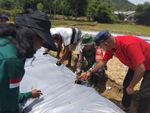 Serda Candra Kirana Sam Tanam Semangka Secara Simbolis MT 1 Tahun 2025 di Boleng