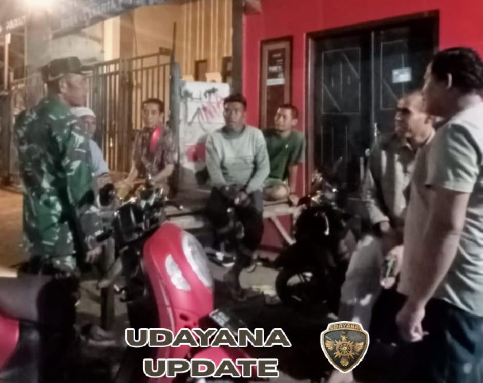 Babinsa Koramil 1608-07/Monta Gelar Patroli dan Ronda Malam Serentak Jaga Kamtibmas