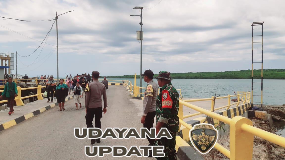 Piket Koramil Pantai Baru Laksanakan Pemantauan Keberangkatan KMP Garda Maritim 3