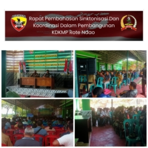 Rapat Sinkronisasi dan Koordinasi Pembangunan KDKMP Rote Ndao Dipimpin Dandim 1627/RN