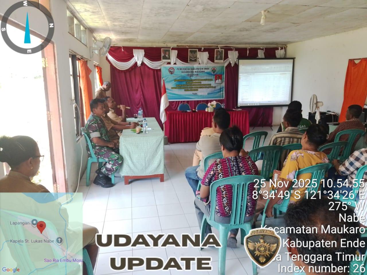 Babinsa Koramil 1602-01/Ende Hadiri MusrenbangDes Desa Nabe Mewakili Danramil