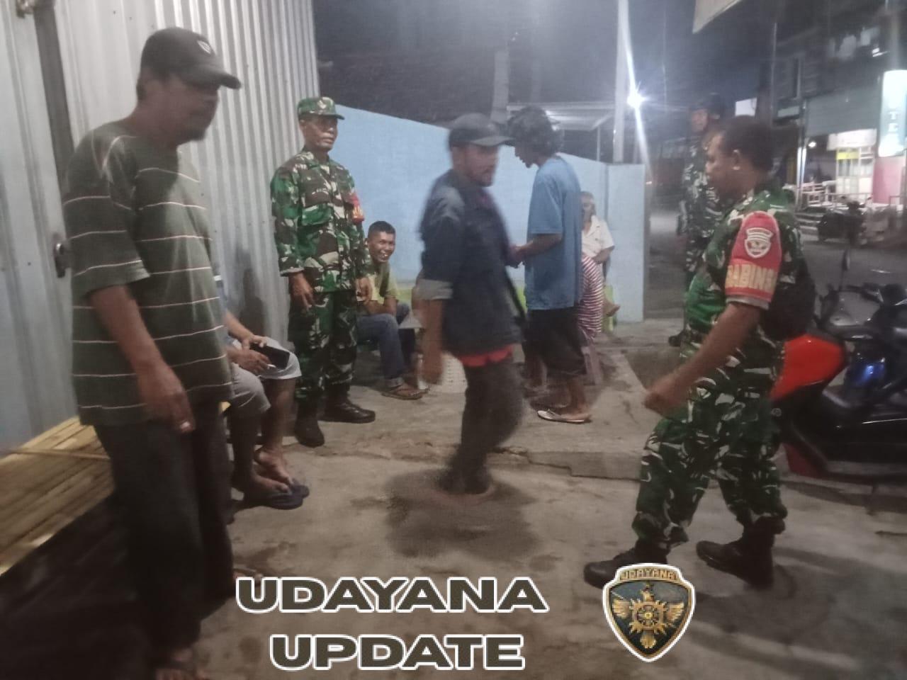 Koramil 1608-01/Rasanae Gelar Patroli Batas Kota dan Siskamling di Kota Bima