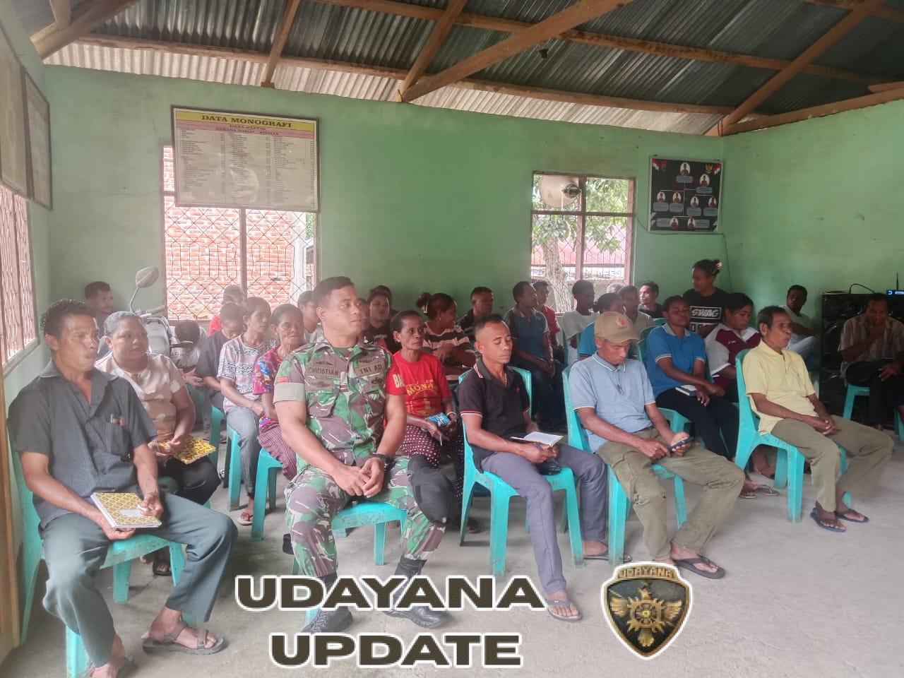 Babinsa Ikuti Evaluasi Kinerja Pemerintah Desa Liwulagang