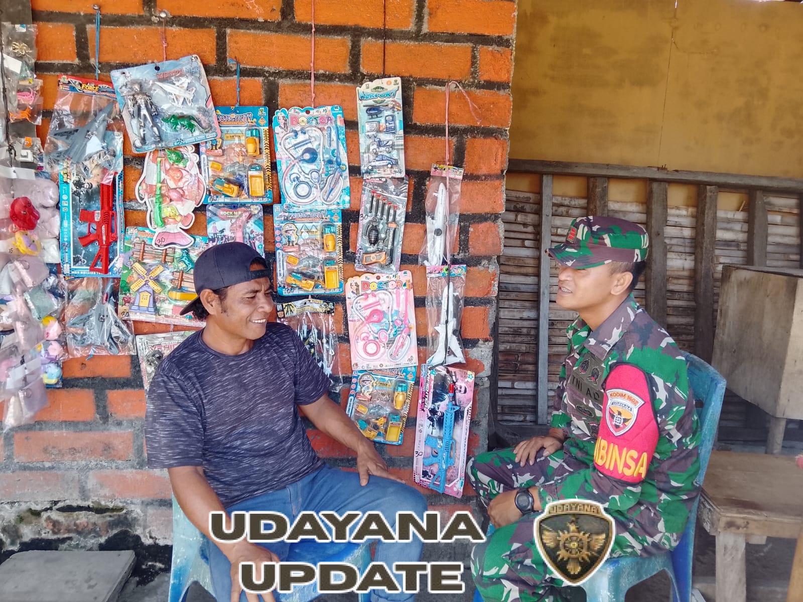 Babinsa Koramil 1602-02 Wolowaru Laksanakan Komsos dan Pamwil di Desa Nakambara