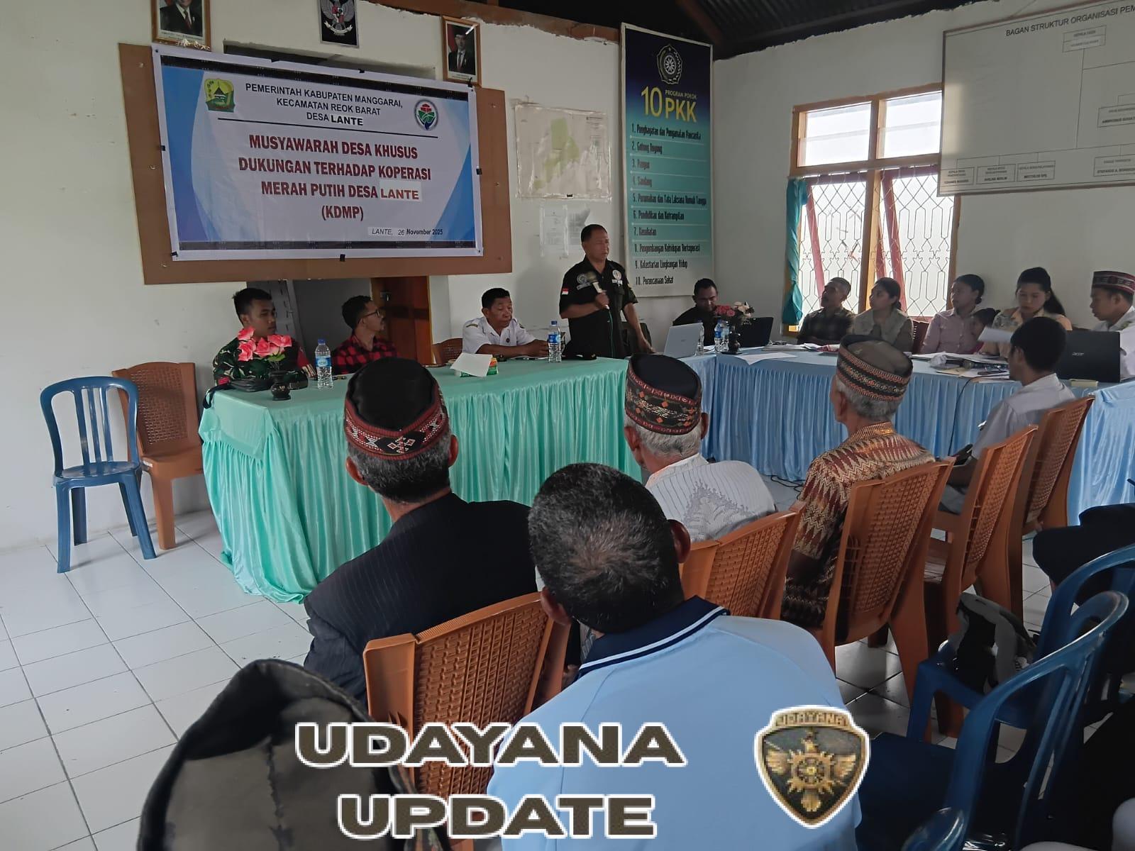 Musdes Khusus KDMP Desa Salama, Babinsa Tegaskan Komitmen Pengawalan Program