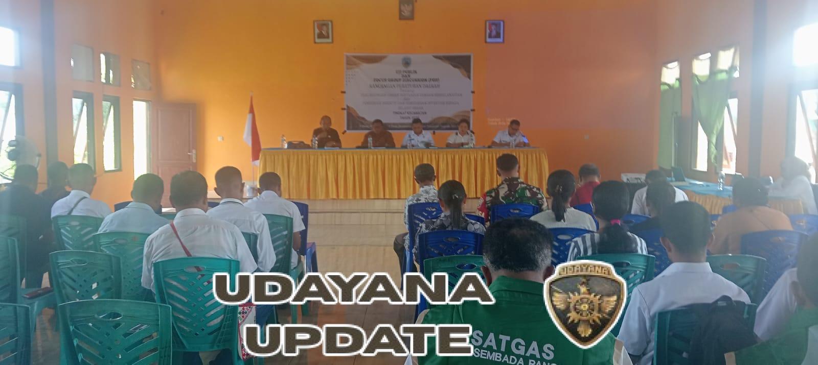 Babinsa Koramil 1625-05/Aesesa Hadiri Rapat Uji Publik Raperda Perlindungan Lahan Pertanian di Aesesa Selatan