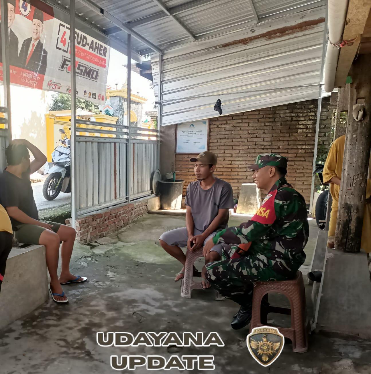 Babinsa Desa Meraran Pererat Sinergi dengan Warga Lewat Kegiatan Komsos