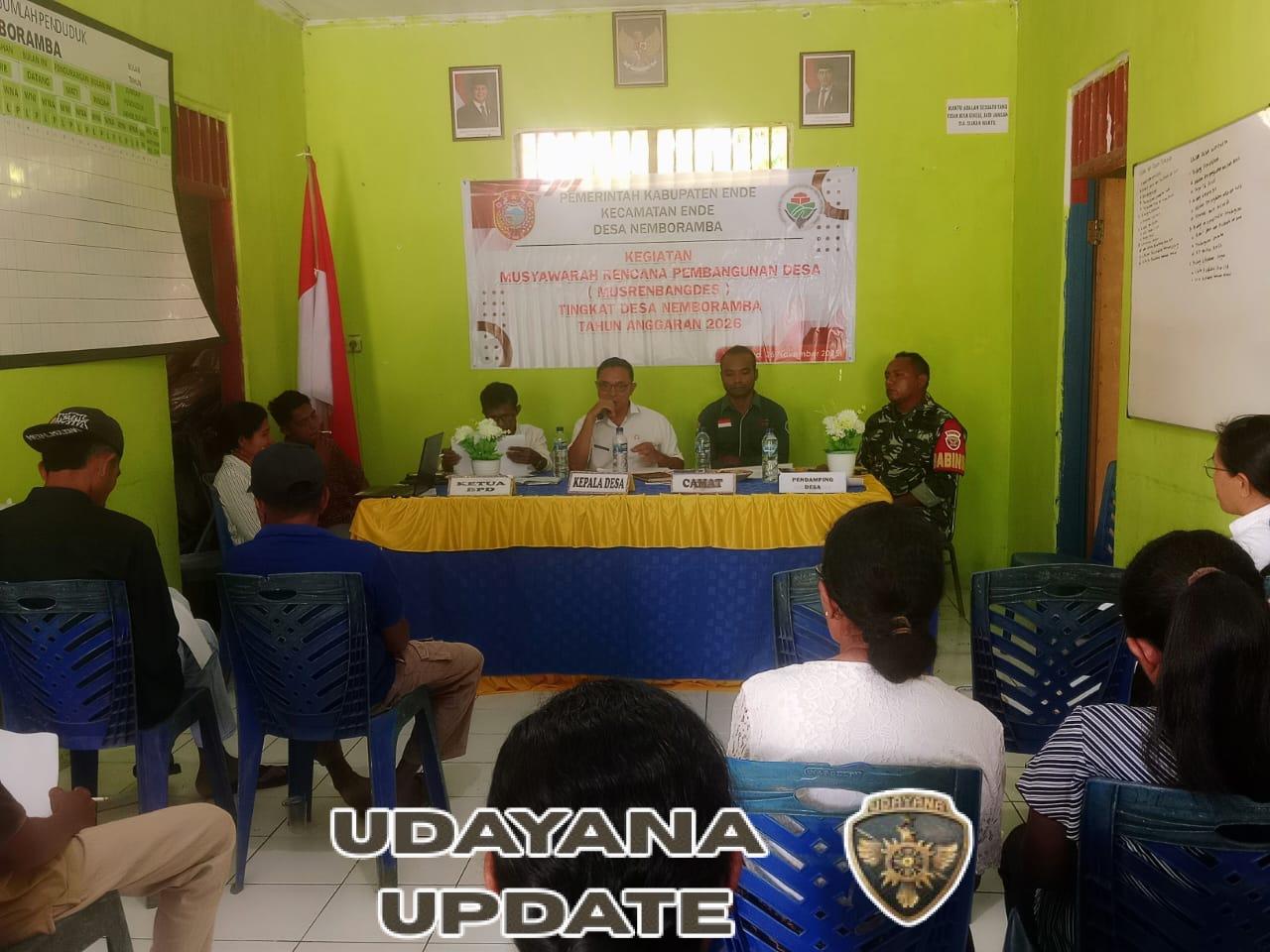 MusrenbangDes Nemboramba Rumuskan RKPDes 2026, Babinsa Kodim 1602/Ende Hadir Dukung Kegiatan