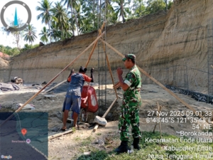 Perkembangan Pembangunan KDKMP Raterua di Desa Returea Wilayah Kodim 1602/Ende
