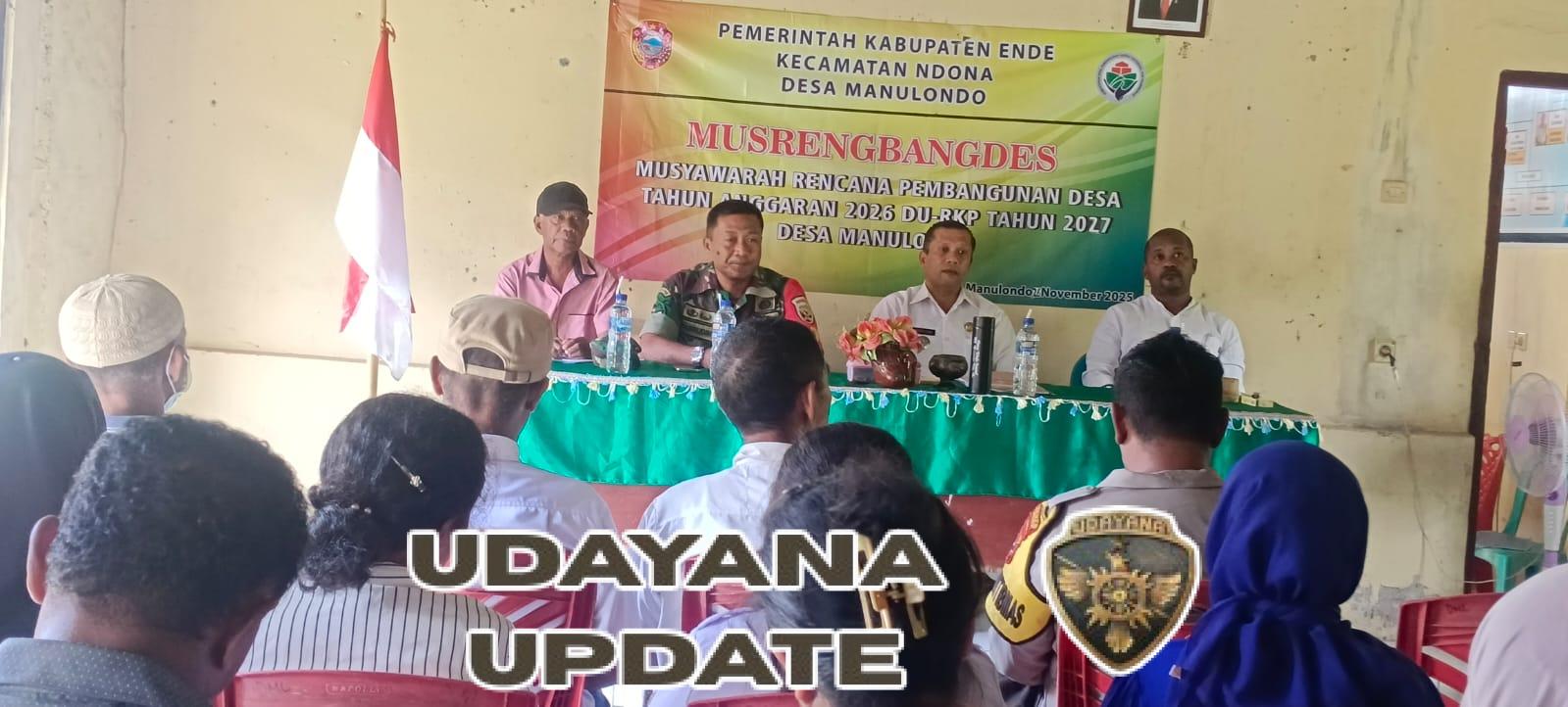 Babinsa Ramil 1602-01/Ende Dukung Musrenbang Desa Manulondo Tahun 2026