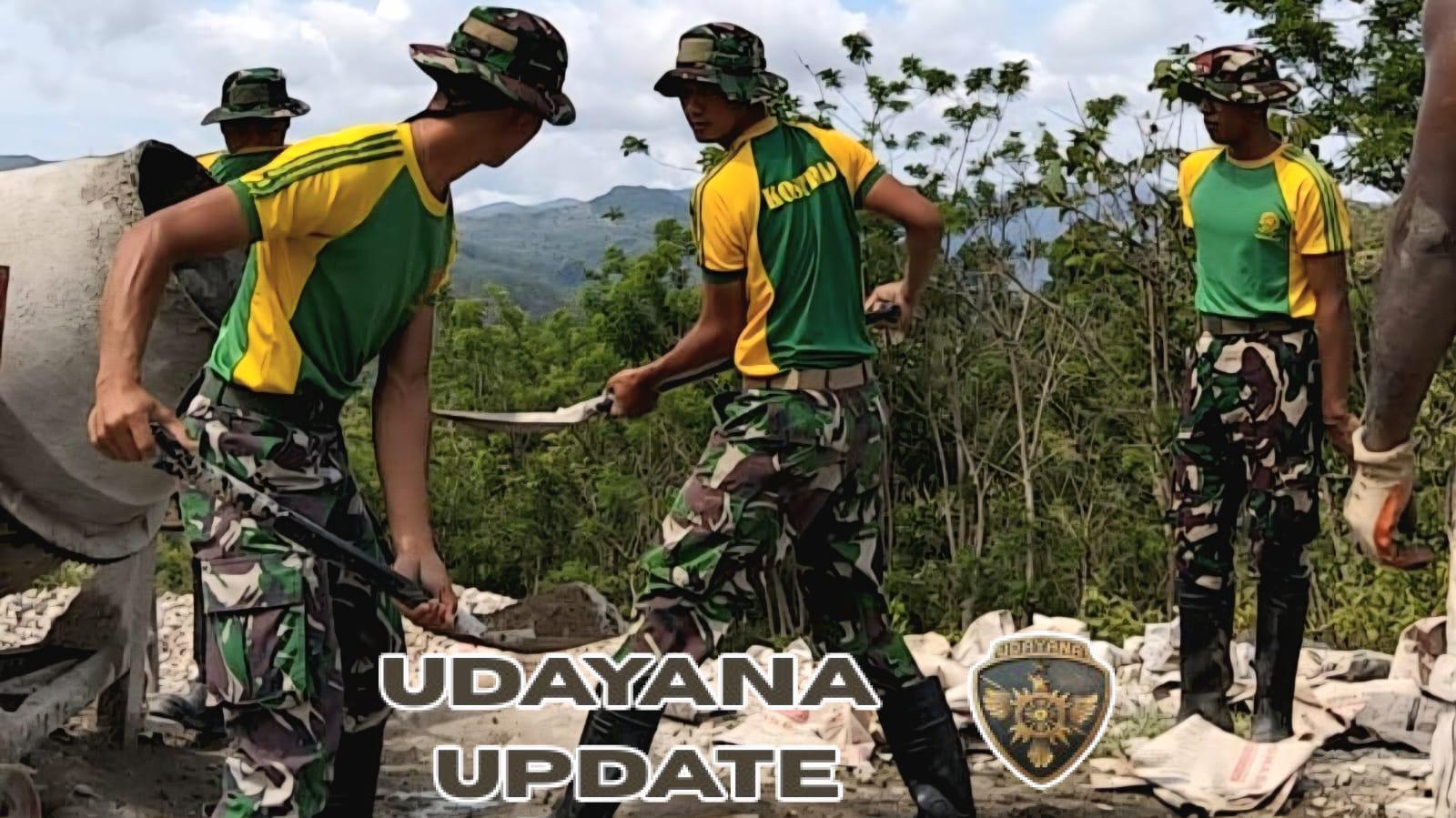 Peduli Kebutuhan Dasar, Satgas Pamtas Dirikan Tando Air di Malaka