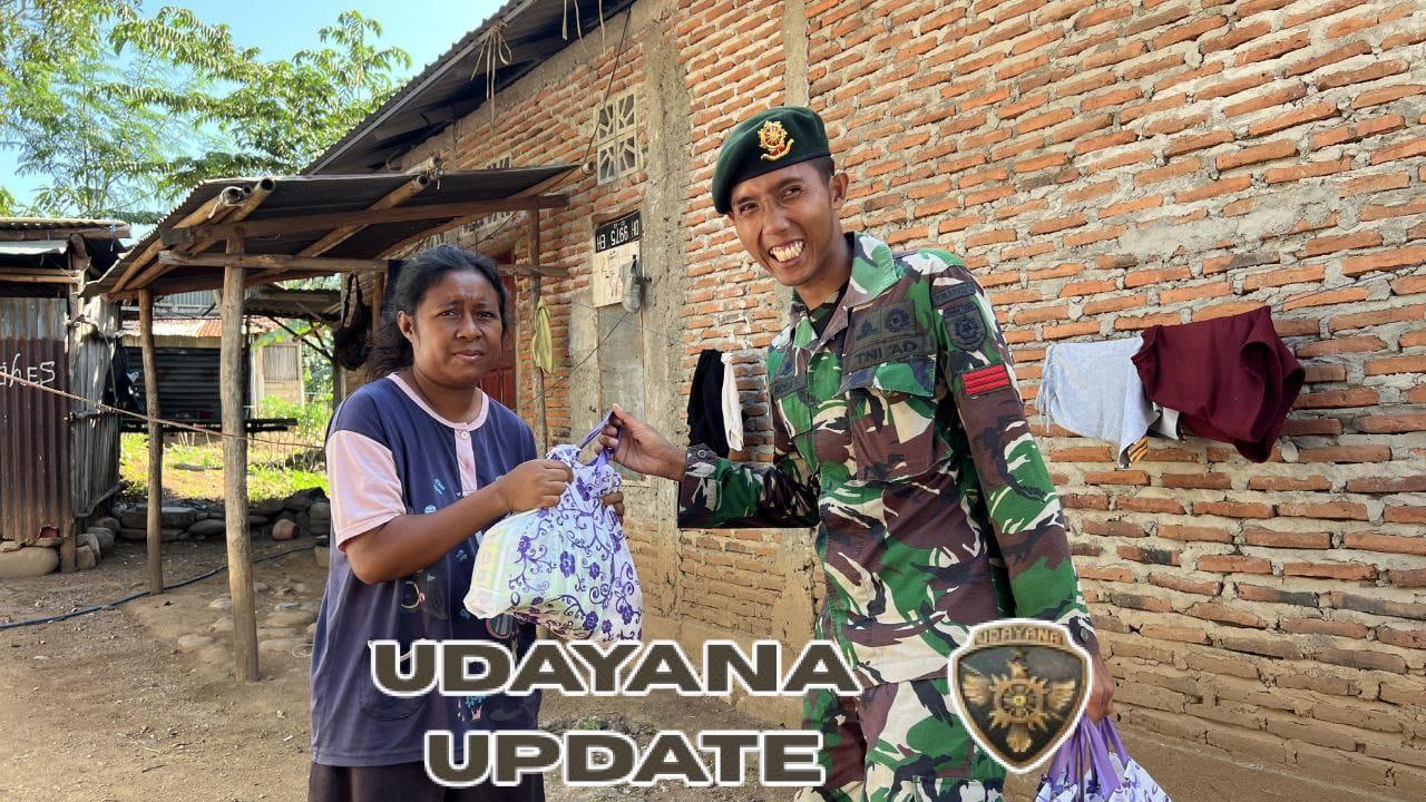 Satgas Pamtas Gelar Jumat Berkah, Sembako untuk Warga Perbatasan