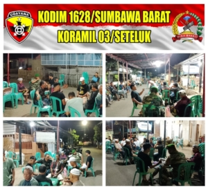 Koramil 1628-03/Seteluk Tingkatkan Kewaspadaan Wilayah Lewat Patroli Malam Terpadu