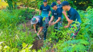 Gerakan Seribu Bibit di Garis Depan, Satgas Pamtas Yonarhanud 2 Kostrad Menanam Pohon Serentak Di Perbatasan