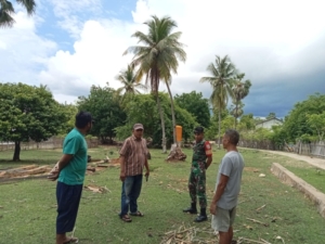 Babinsa dan Konsultan Lakukan Pengecekan Lokasi KDKMP Desa Batutua
