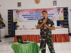Kasdim 1613/Sumba Barat Hadiri Pembinaan Kepemimpinan dan Bela Negara Pemuda