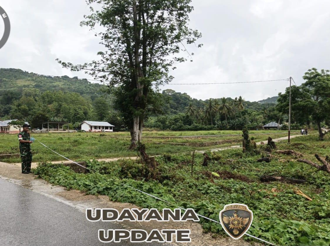 Babinsa Praka Umbu Hasan Dampingi Pengukuran Lahan Koperasi Merah Putih di Desa Hupumada