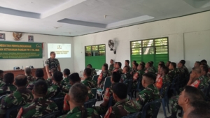 Kodim 1614/Dompu Gelar Pembinaan Teritorial, Dandim Tekankan Tugas dan Tanggung Jawab Babinsa