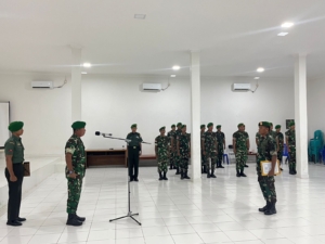 Penuh Khidmat, Kodim 1601/Sumba Timur Laksanakan Korp Raport Purna Tugas